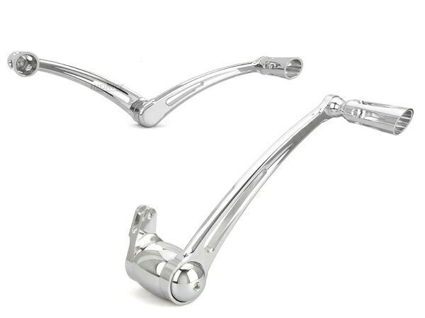 用セット ツーリング クローム シーソーペダル シフターブレーキアーム セット ペグ付き FLH FLT 2008年〜2013年 ヒール＆トゥ ディープカット ハーレー