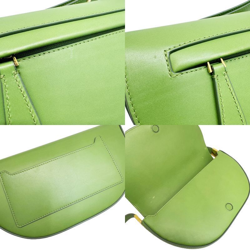 【関税送料込】BURBERRY レザー ショルダーバッグ グリーン BURBERRY（バッグ ・ グリーン・カーキ/緑色系）のフリマ