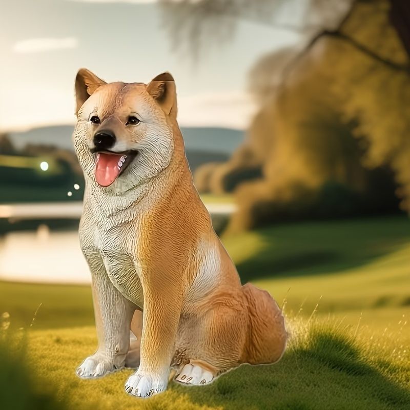 置物 オブジェ ガーデンオーナメント 屋内 室内 屋外 インテリア 柴犬