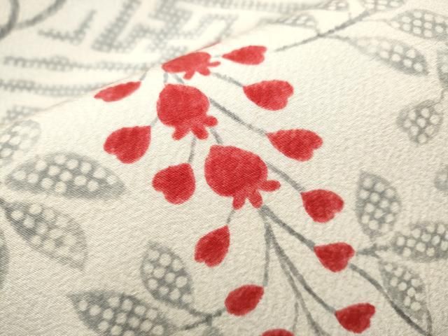 平和屋本店□極上 摺型友禅 京都 多ち花 小紋 枝花文