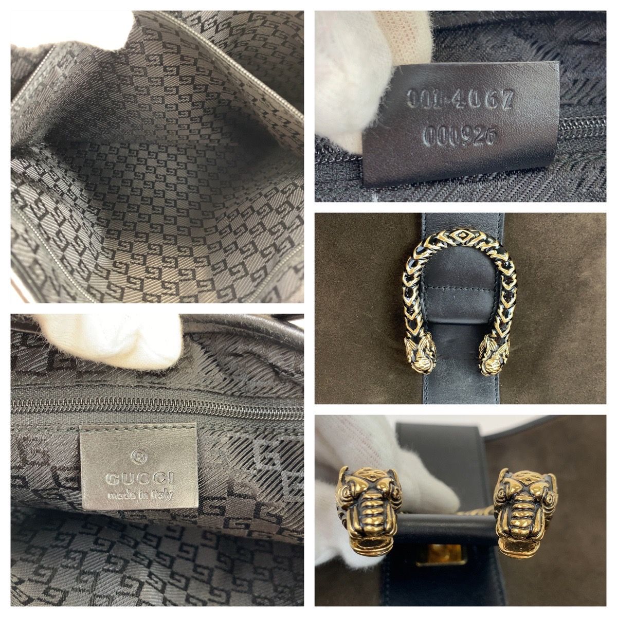 GUCCI グッチ デュオニソス タイガーヘッド ダークブラウン 茶