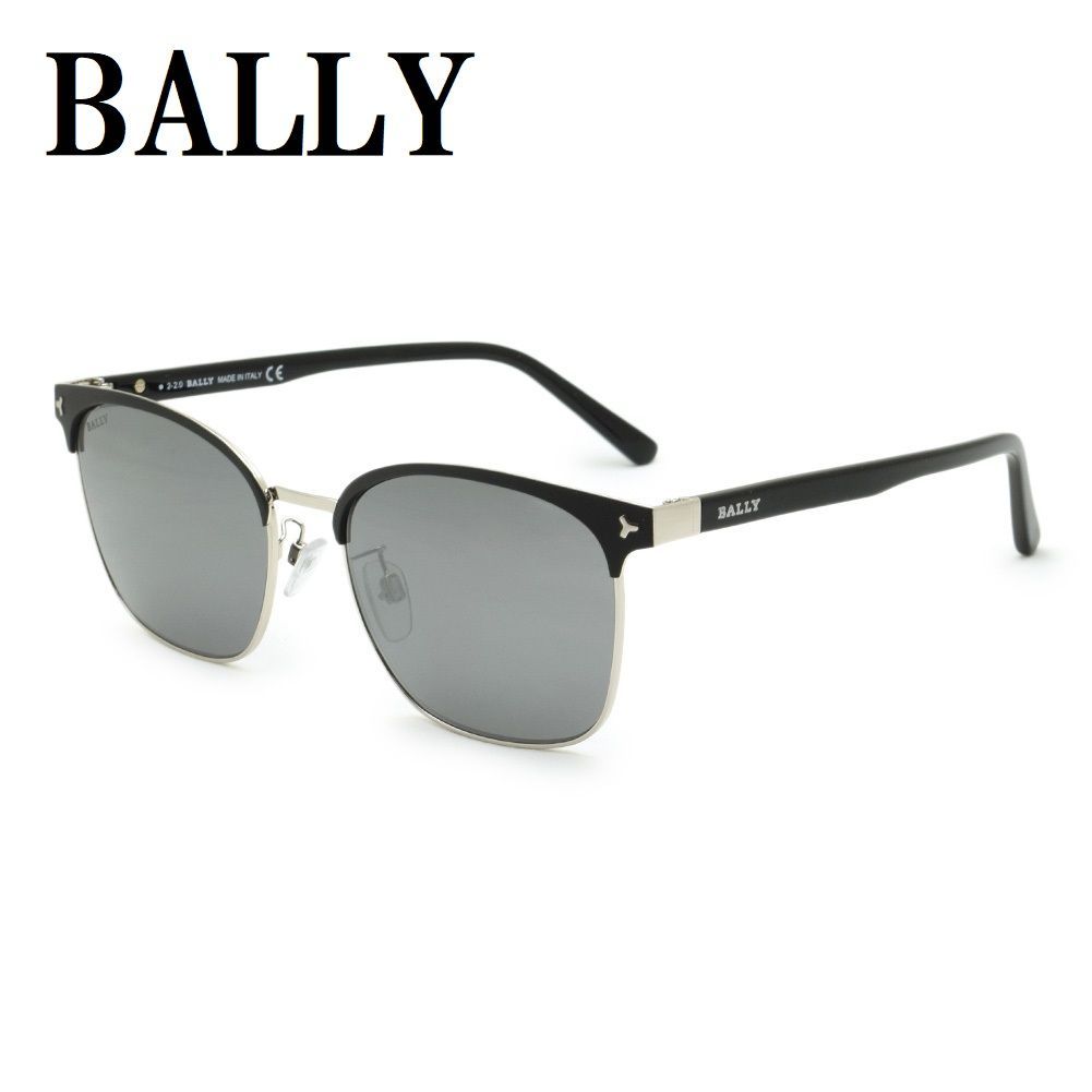 バリー BALLY BY0065-D 05C 59 サングラス アジアンフィット UVカット 紫外線カット ノーズパッド 鼻あて メンズ ミラーレンズ グレー シルバー ブラック ハバナ