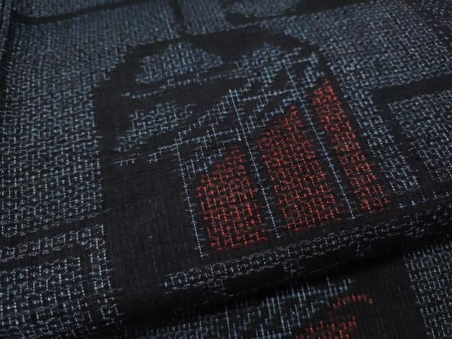 100亀甲 破れ色紙重ね風景文