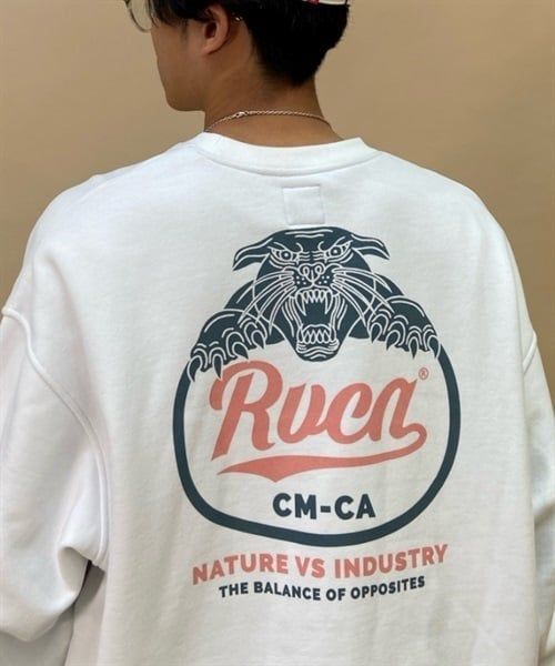 RVCA/ルーカ トレーナー 裏起毛 スウェット クルーネック バック