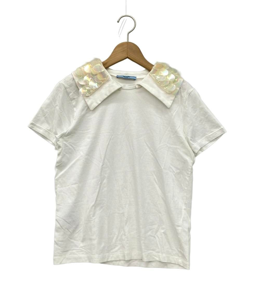 プラダ 半袖Tシャツ 装飾襟付き レディース SIZE M (M) PRADA 中古 プラダ 半袖Tシャツ 装飾襟付き レディース SIZE M (M) PRADA