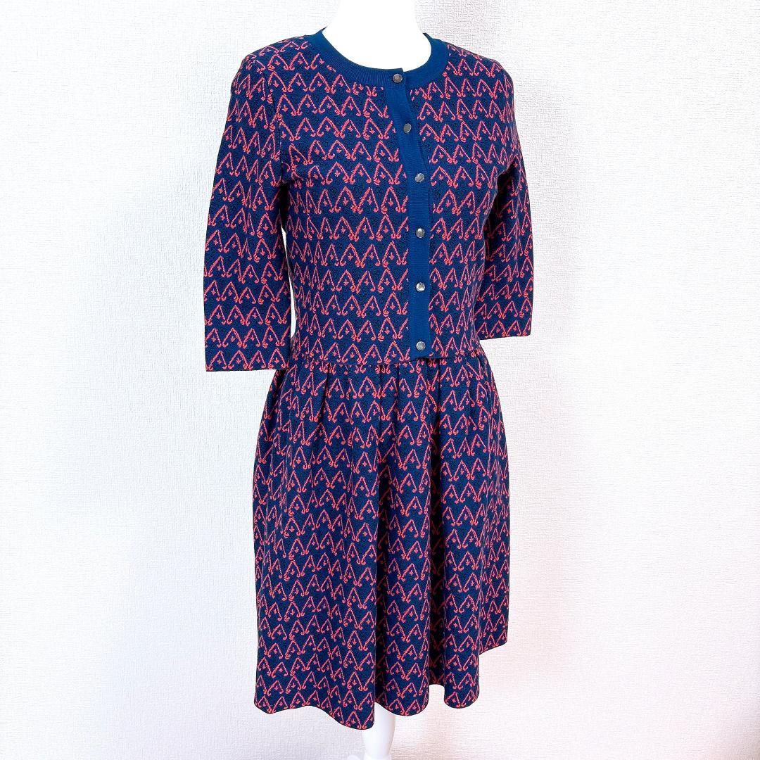 ISSA LONDON ワンピース＆カーディガンセット 上S 中M 総柄