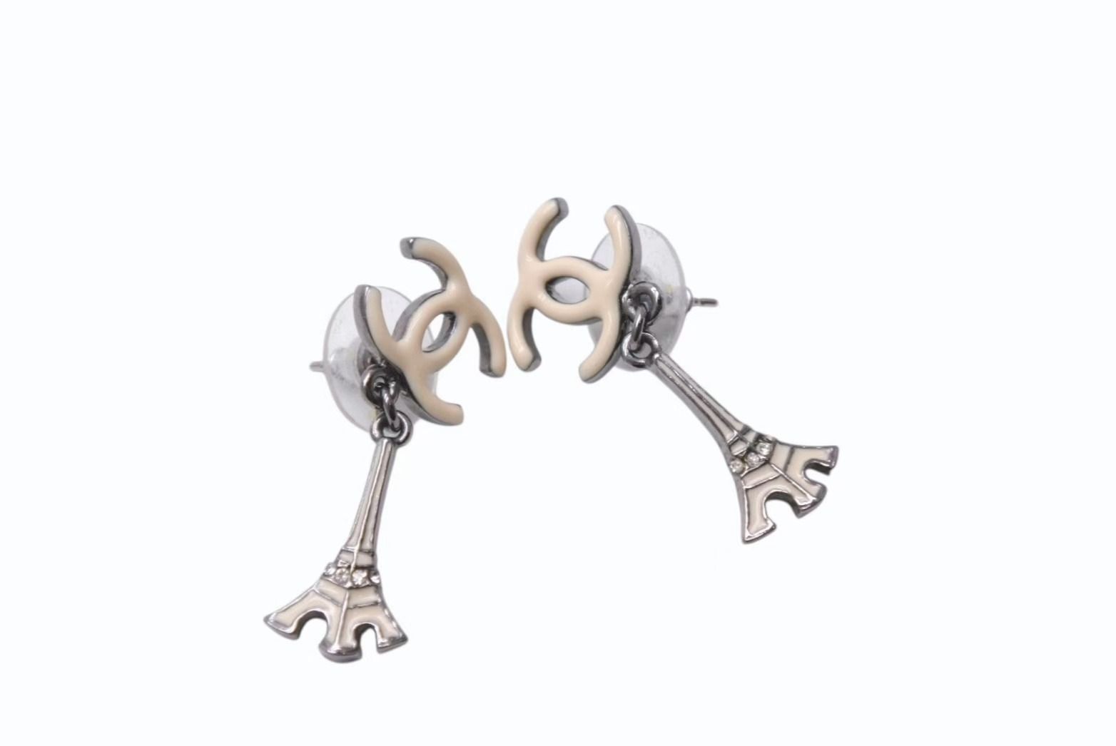 極美品 CHANEL シャネル エッフェル塔ココマークピアス 06C刻印