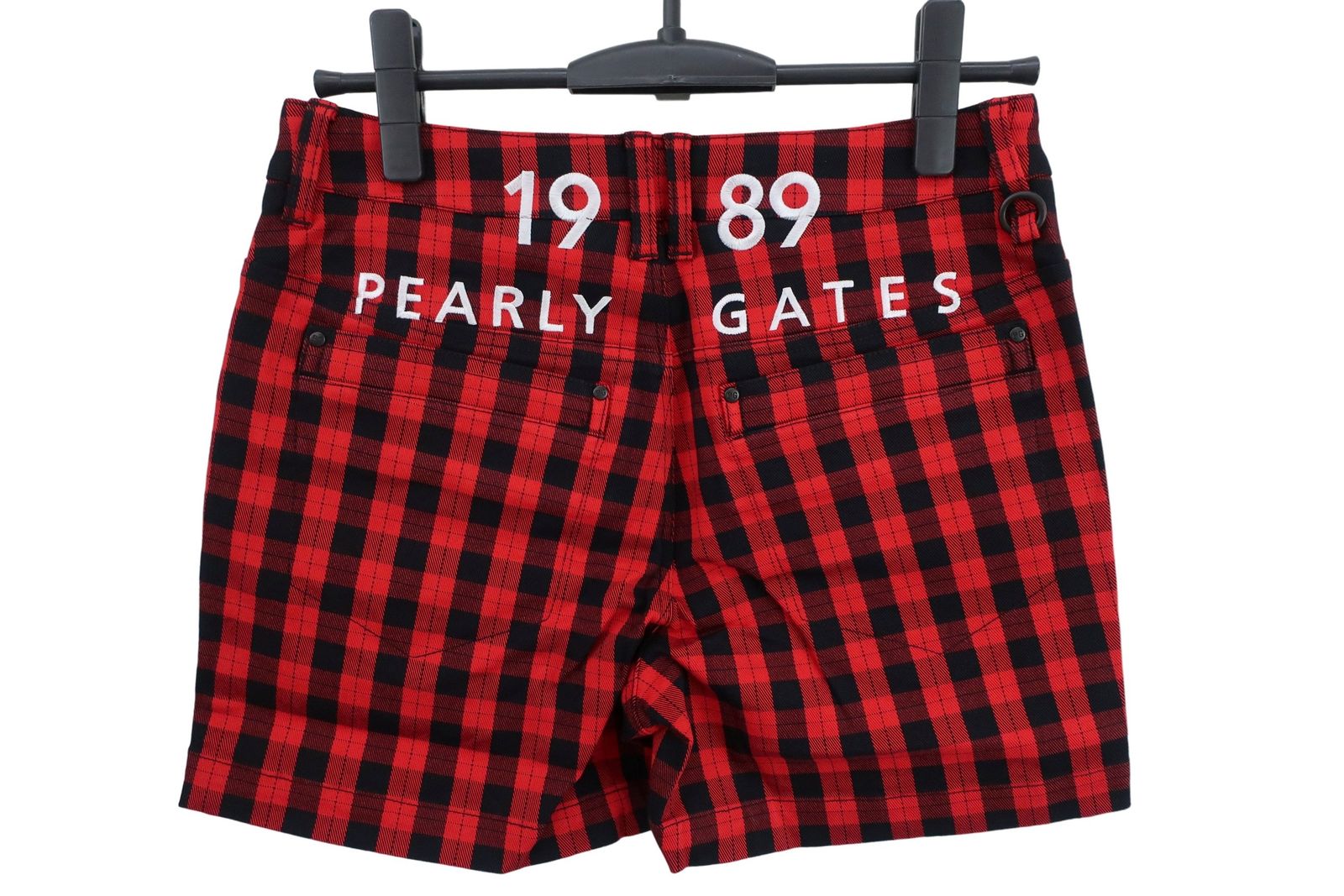 未使用品】PEARLY GATES(パーリーゲイツ) ショートパンツ 赤黒チェック