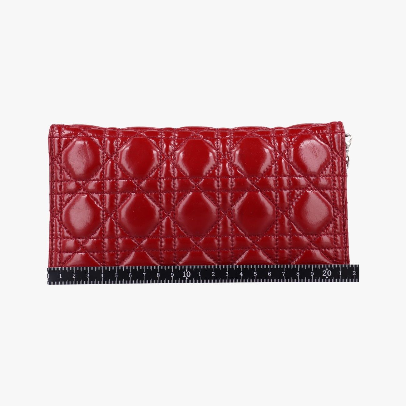 クリスチャンディオールChristian Diorレディ ディオール カナージュレッドパテント02-LU-0191