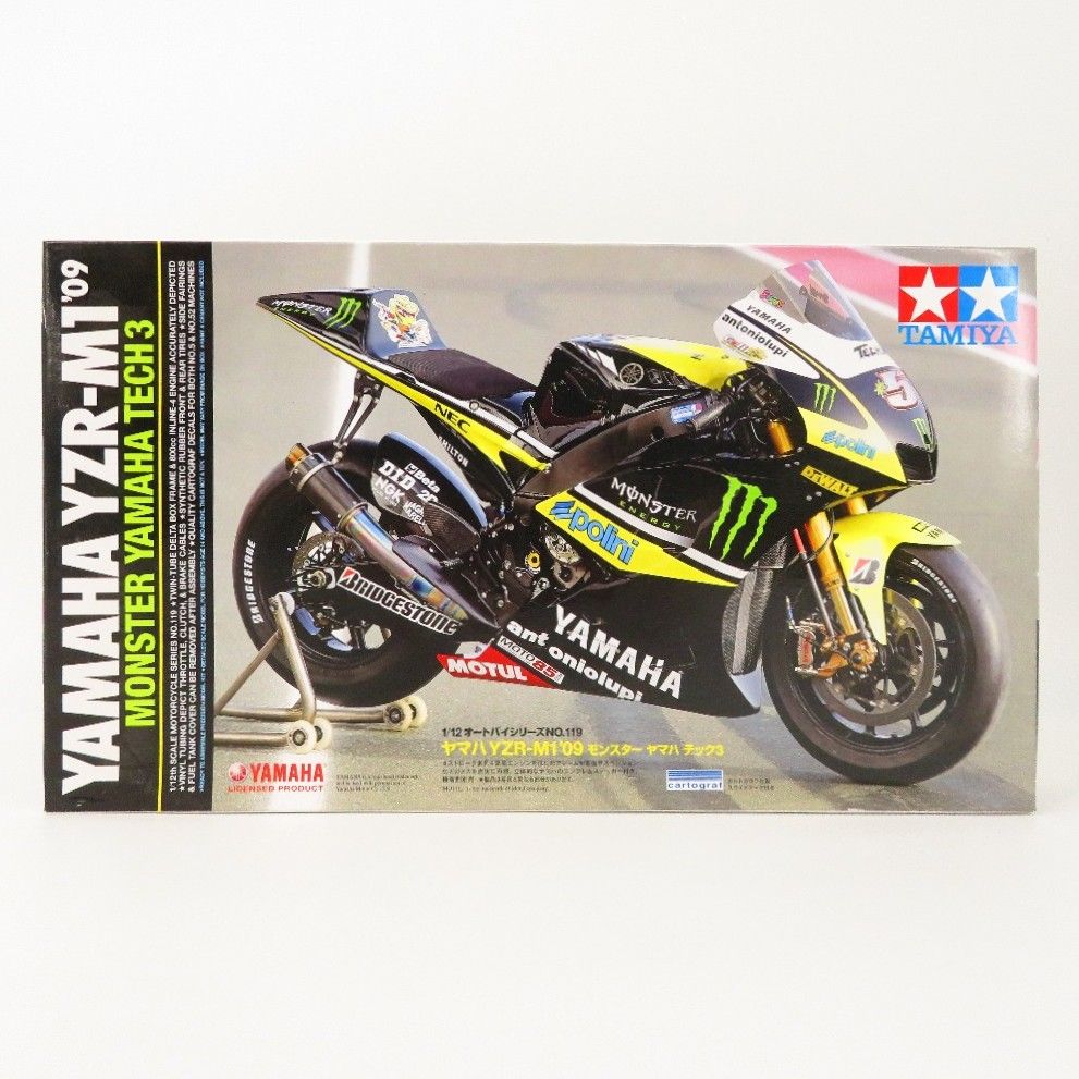 1|12 ヤマハ YZR-M1’09 モンスター ヤマハ テック3 オートバイシリーズ No.119 ディスプレイモデル TAMIYA タミヤ 未組立品