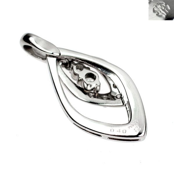 9/美品 モニッケンダム Pt900 ダイヤ計0.38ct ペンダントトップ モニッケンダム Pt900 ダイヤモンド ペンダントトップ 0.40ct