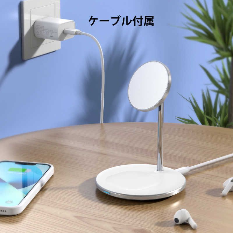 【 新品 未開封 】 CHOETECH 15W 2in1 マグネット式ワイヤレス充電スタンド チョエテック T581-F 未使用 送料無料