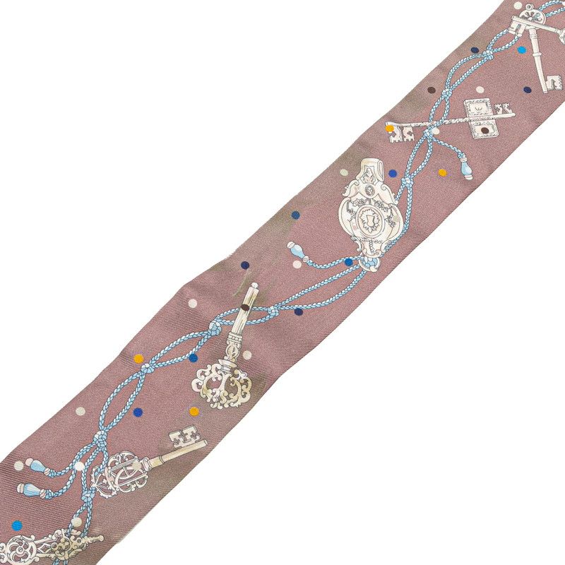 エルメス ツイリー LES CLES A POIS レ クレ ア ポア マロン