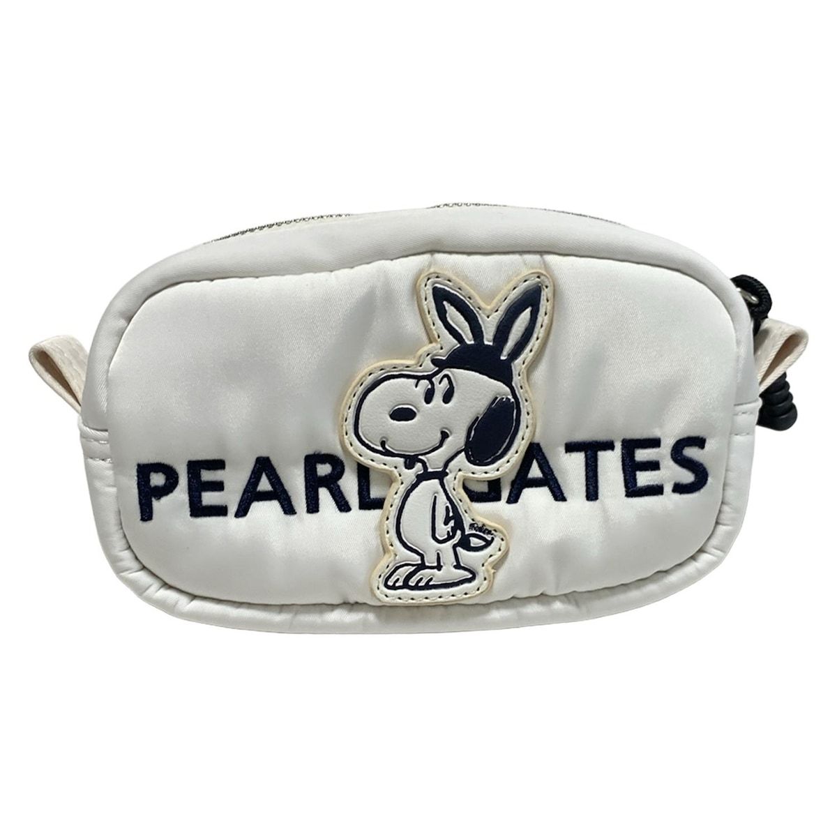 PEARLY GATES パーリーゲイツ ポーチ - 白×ネイビー PEANUTS