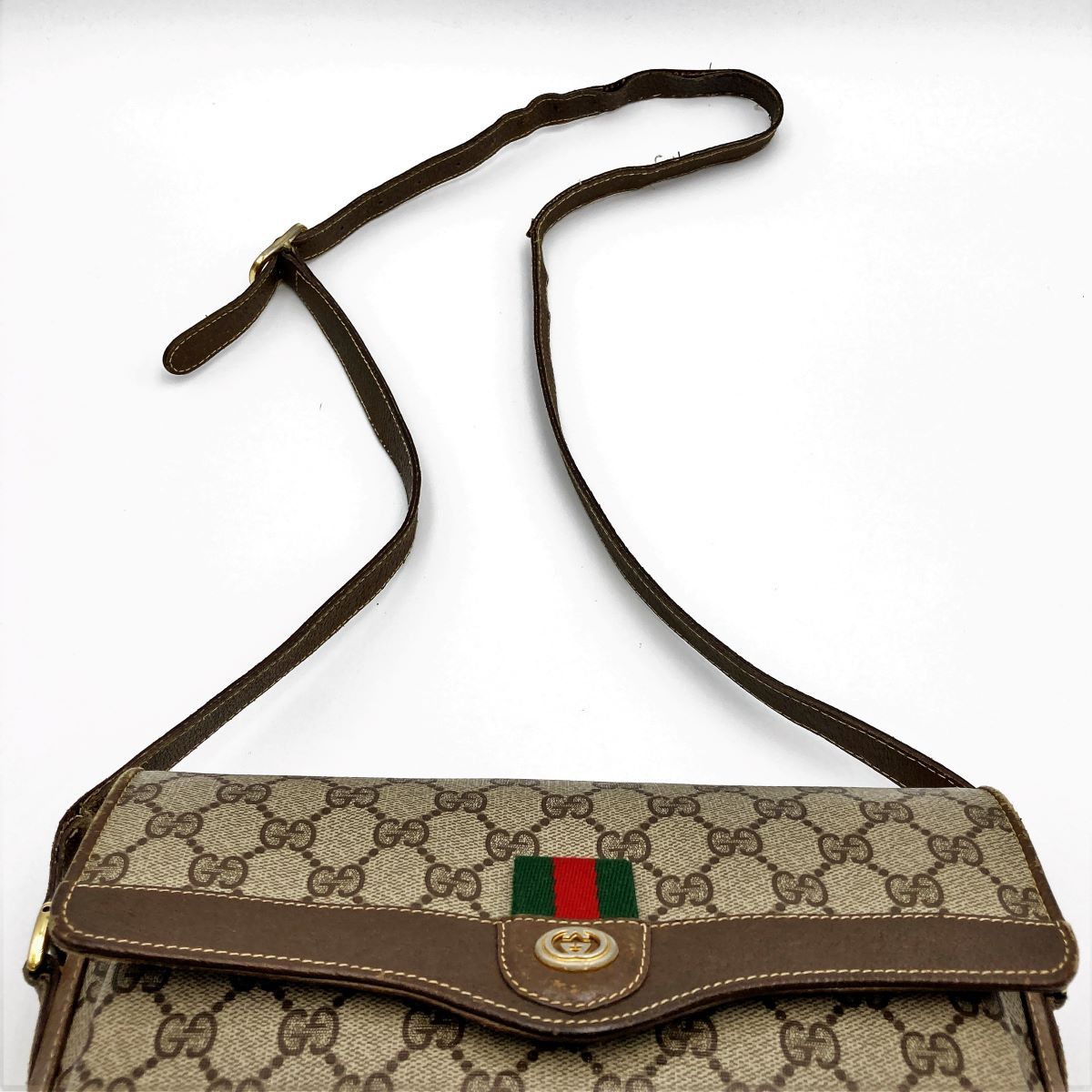 GUCCI グッチ オールドグッチ GG柄 ショルダーバッグ 斜め掛け
