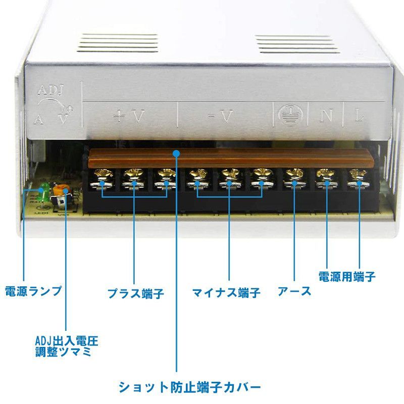 直流安定化電源 100V→12V 30A 360W AC DC コンバーター スイッチング電源 変圧器 AC DC 変換器 回転変流機 - メルカリ