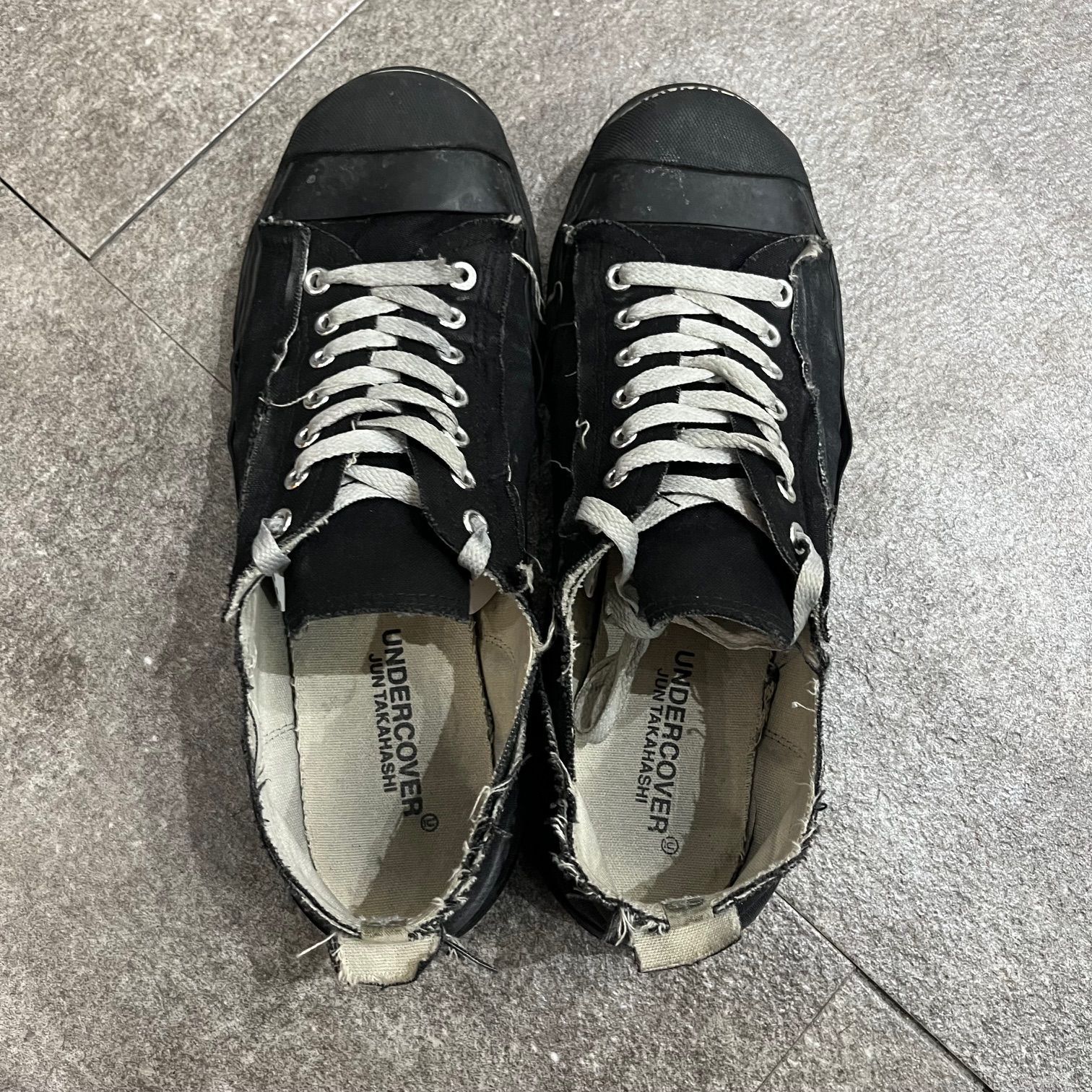 定価26400円 UNDERCOVER 22AW TOE LOGO CANVAS SNEAKERS UC2B9F05 