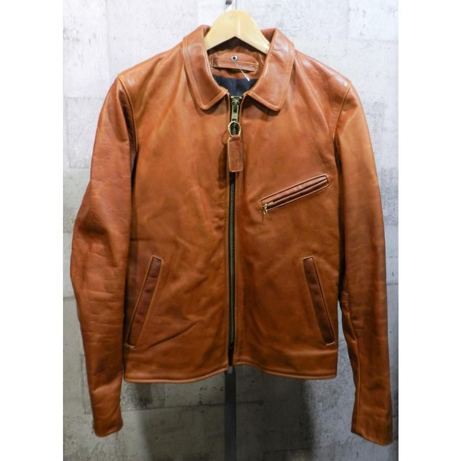 美品 VANSON USA製 ENF オクタゴン 34 バンソン シングル 襟付き 