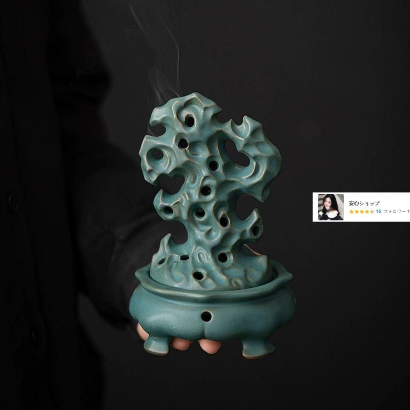 太湖石盤香炉 香炉 沈香 香道具 装飾品 工芸品 美術品 置物 陶磁器 太湖石香炉 香り炉 香道具 装飾品 工芸品 置物 - メルカリ