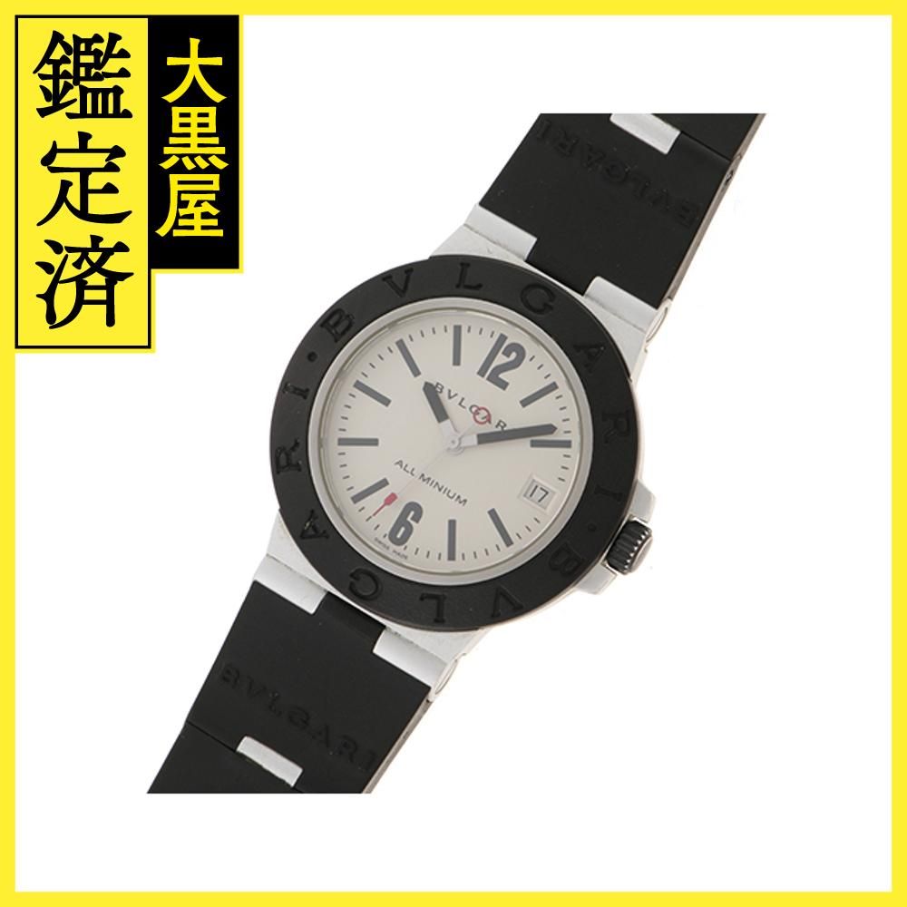BVLGARI ブルガリ アルミニウム 腕時計 AL38A アルミニウム / ラバー 自動巻き アイボリー文字盤 メンズ 2148103630248  【205】 - メルカリ