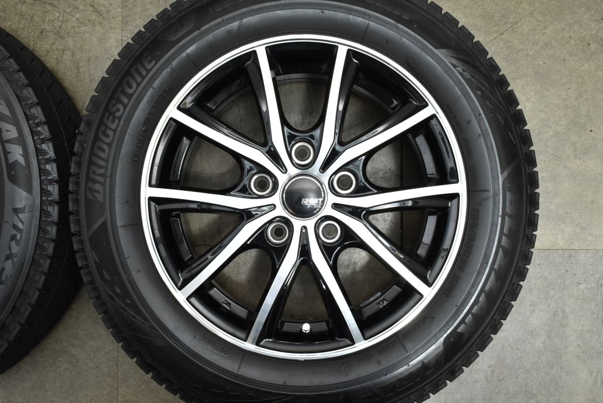 送料無料・代引可。 バリ溝 スタッドレス SPORT KRONE 15in 6J 53 ブリヂストン ブリザック VRX3 185|65R15 ホンダ フリード GB GT 系 ノア ヴォクシー