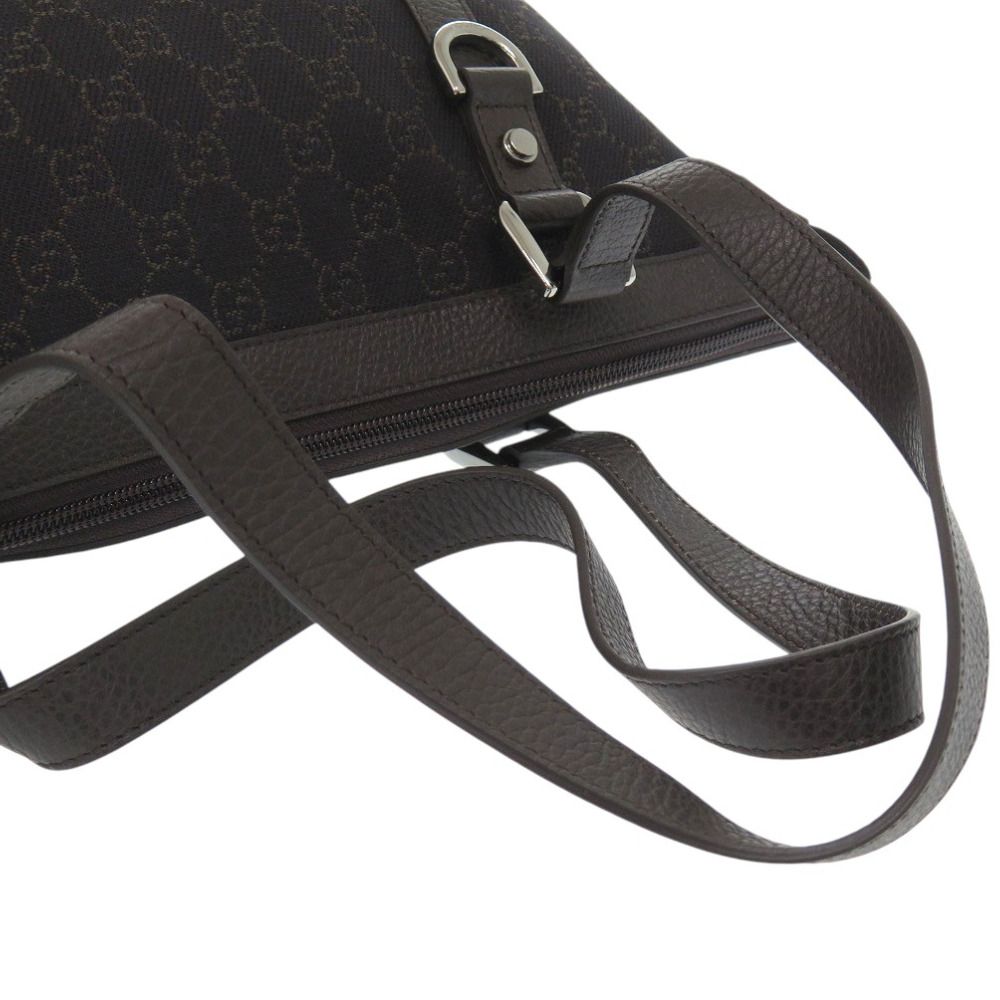 美品 グッチ GG ABBEY トートバッグ キャンバス レザー 268640 ダーク  