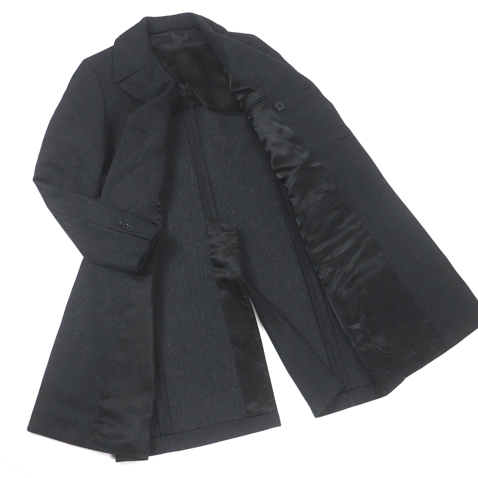 極美品 17AW　ビームスF別注　Belvest ベルベスト CAPSULE COLLECTION カプセルコレクション チェスターコート グレンブレイド　42　 中古ベルベスト Belvest BEAMS F別注 カシミヤウールシルク ダブル