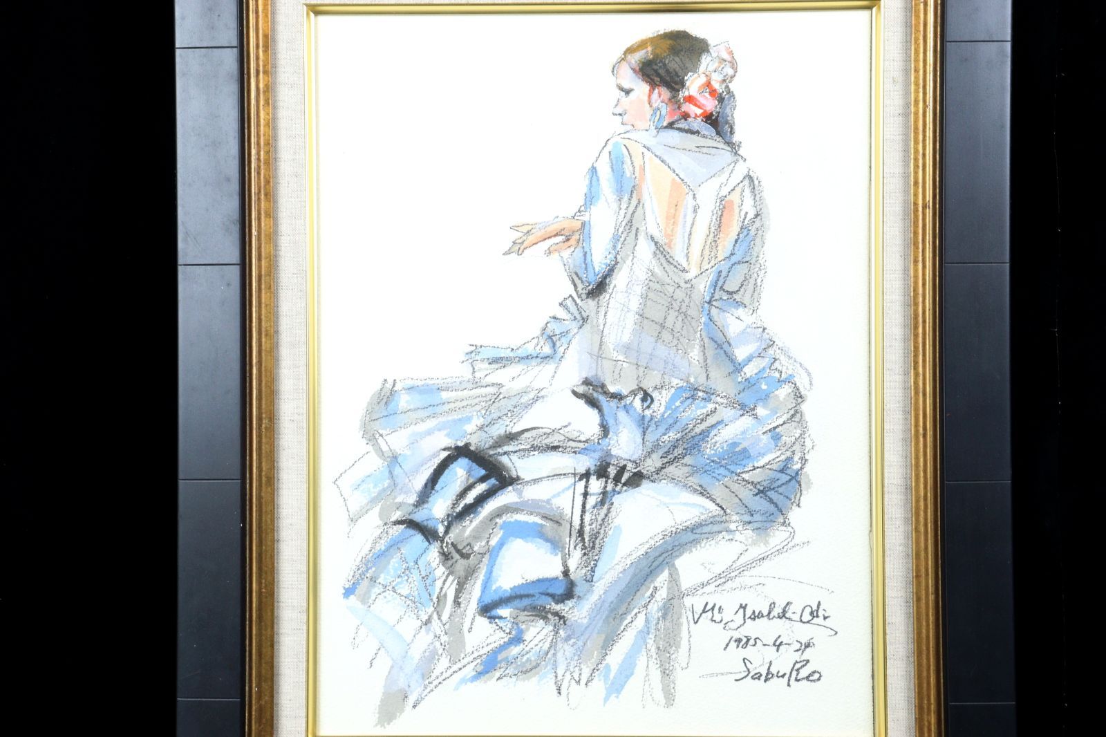 美品【書家 御木幽石】真作 フレーム付き絵画 日本画 名品 55.5×44 美品【書家 御木幽石】真作 フレーム付き絵画 日本画 名品 55.5