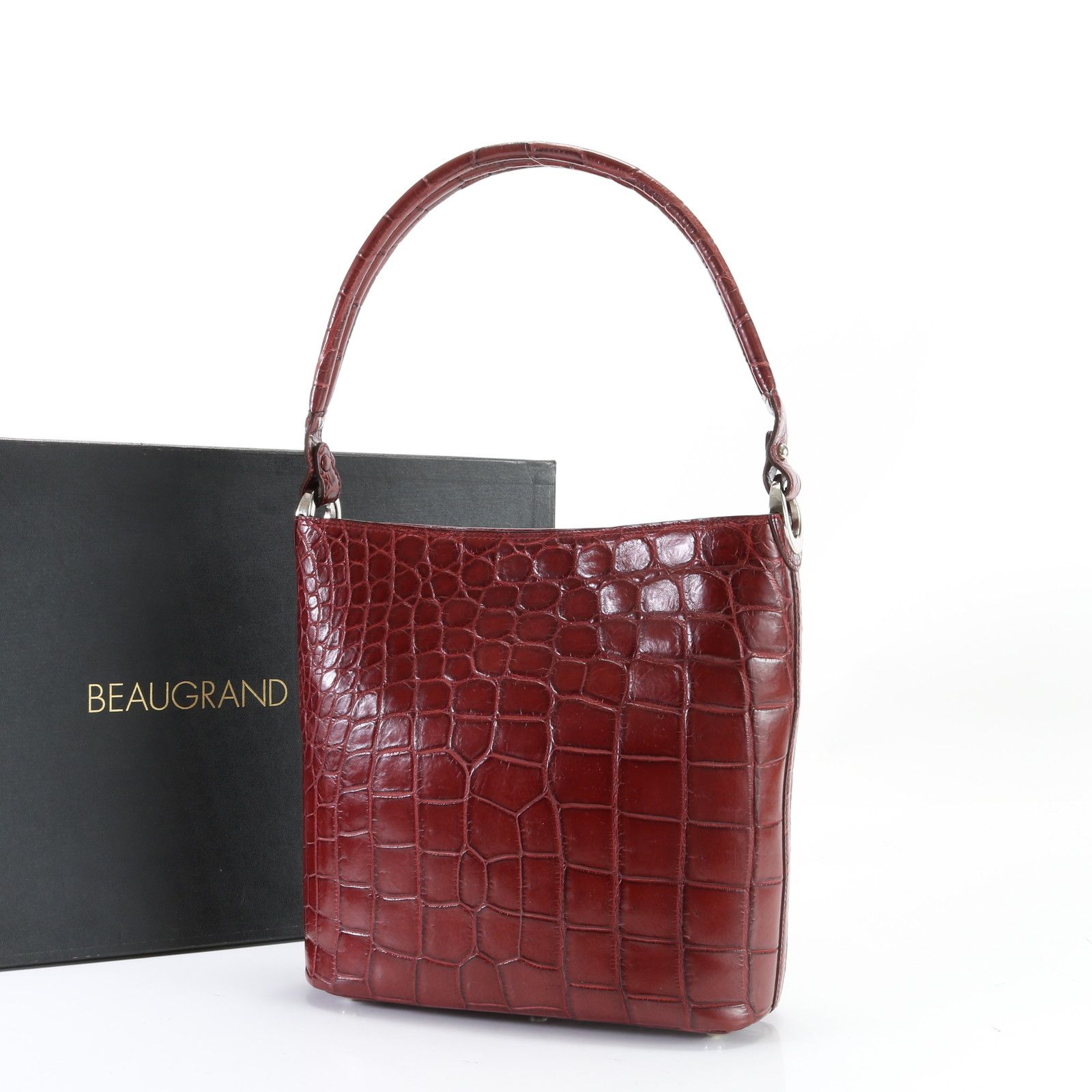 極美品 JRA認定 BEAUGRAND ボーグラン クロコダイル レザー