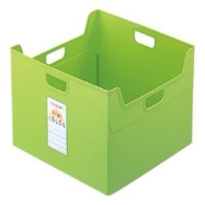 業務用セット セラピーキッズカラー ファイルボックス A4ダブル フボ-TCW5-KG キッズグリーン ×5セット