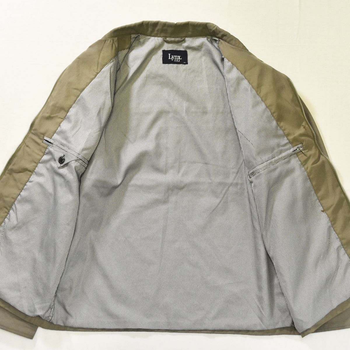 がうるvintageハリントンジャケットベージュスイングトップブルゾンドリ リンクス Lynx スウィングトップ ドリズラー ハリントン ジャケット