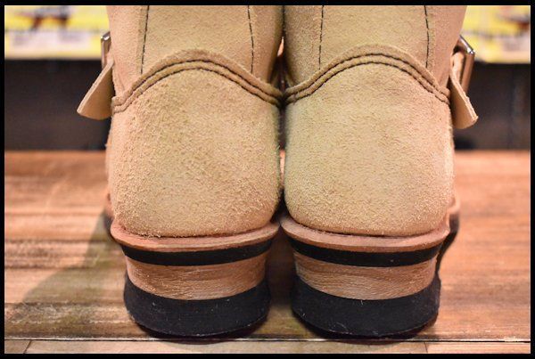 【7D 良品 10年】レッドウィング 2965 ショート スエードエンジニア ホーソーンアビレーンラフアウト ベージュ ブーツ redwing HOPESMORE レッドウイング エンジニア スエード 2965 ショート丈 希少サイズ 24.5