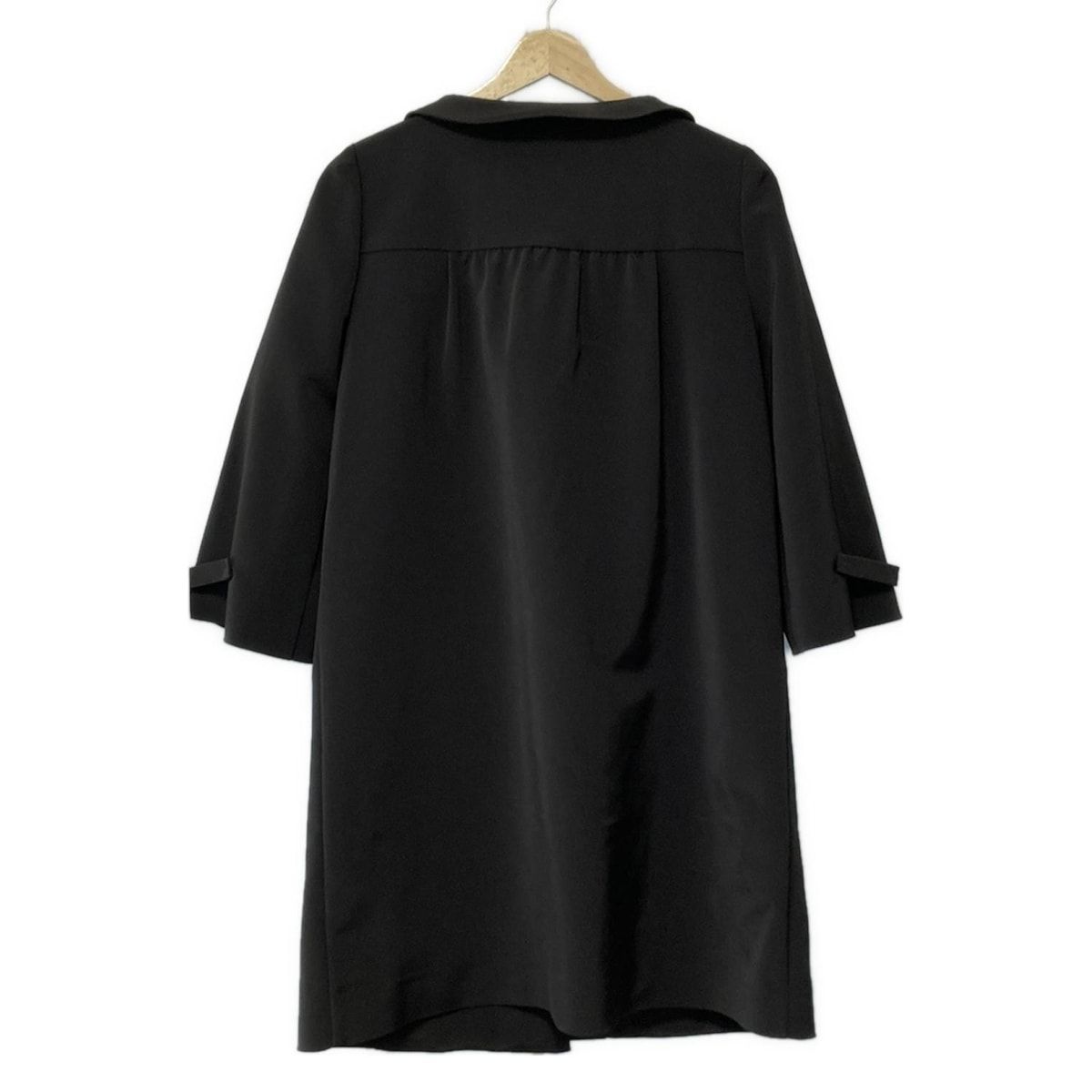 FOXEY NEW YORK フォクシーニューヨーク コート サイズ38 M レディース - 29657 黒 七分袖 春 秋