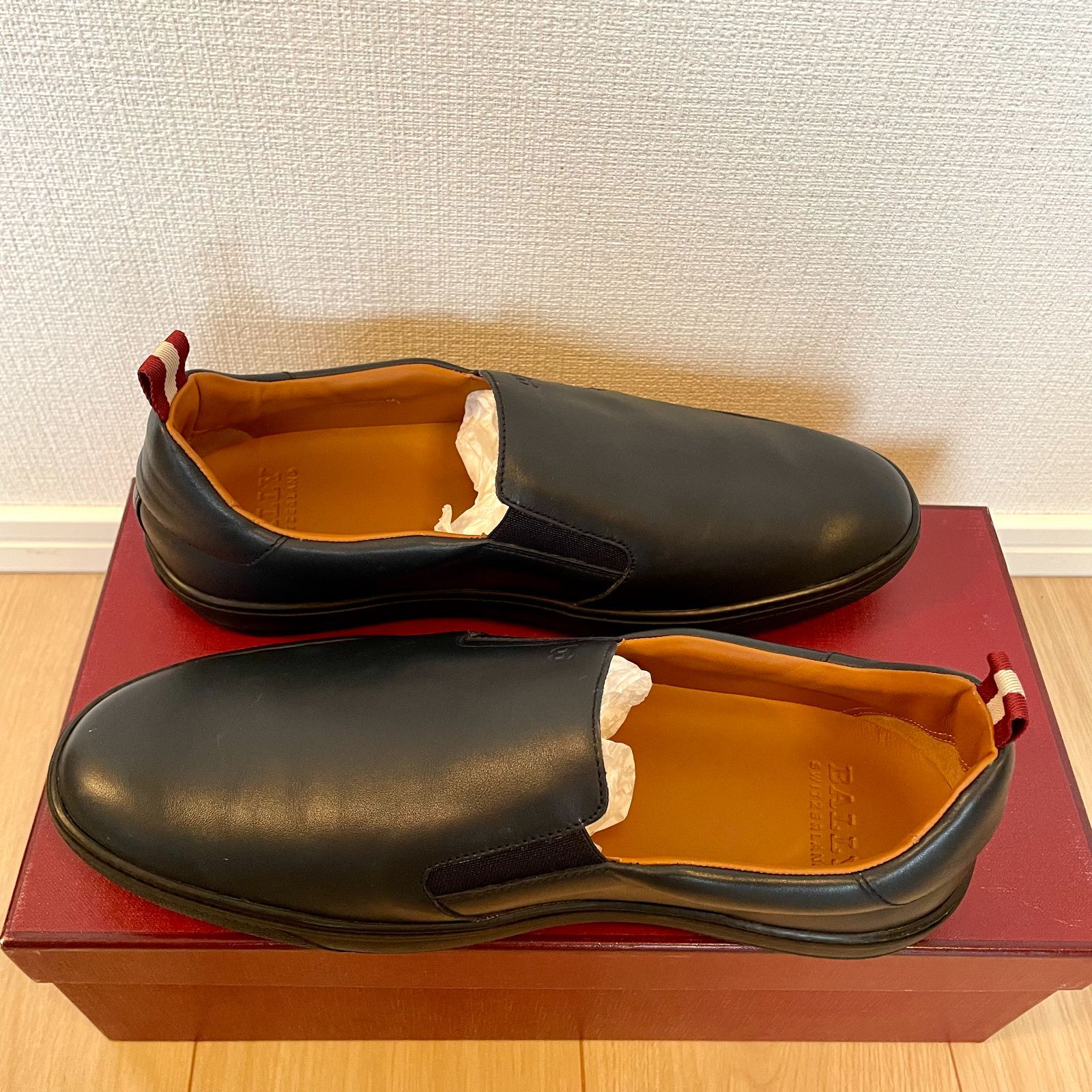 早い者勝ち♪ 新品未使用 【26.5cm】 BALLY スリッポン ORNIEL.O ネイビー - メルカリ