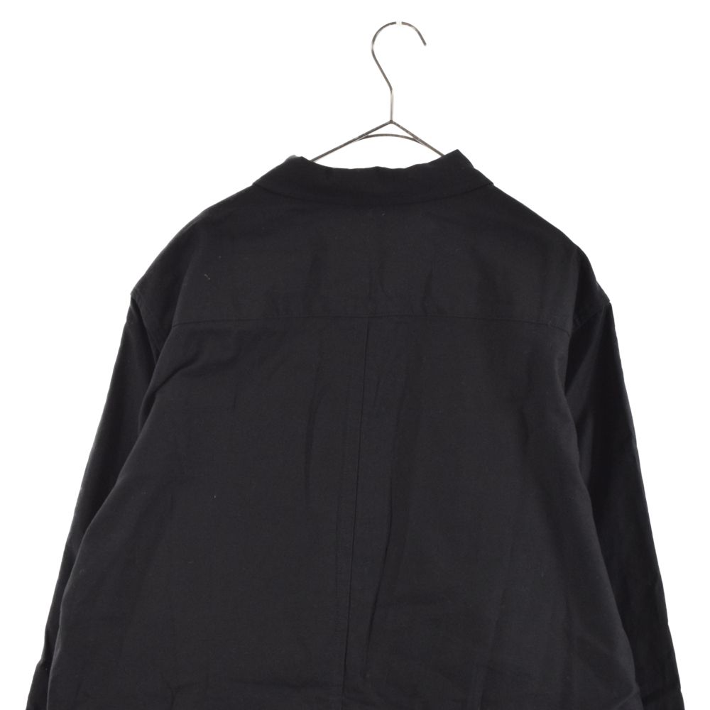 Yohji Yamamoto POUR HOMME (ヨウジヤマモト プールオム) 23SS COTTON TWILL SHIRT WITH  ZIPPER コットンツイル ジップアップシャツ ブラック HZ-B08-002