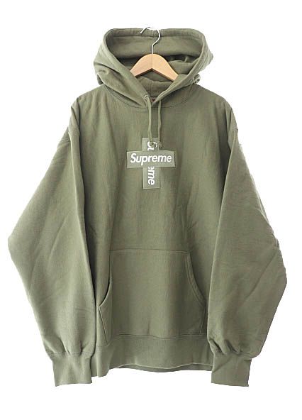 シュプリーム SUPREME 20AW Cross Box Logo Hooded Sweatshirt Light Olive クロス ボックス ロゴ  刺繍 フーデッド スウェット シャツ プルオーバー パーカー XL ライト オリーブ☆AA☆241031 - メルカリ