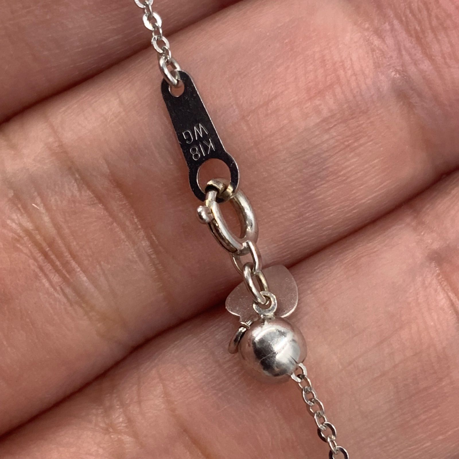年初セール K18WG ダイヤモンドクロス ネックレス 1.16ct 4.2g 約45cm 