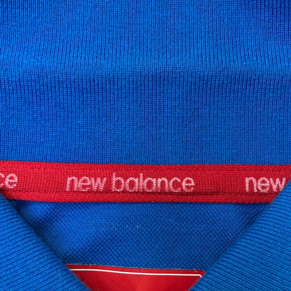 サイズ：6 NEW BALANCE GOLF ニューバランス  半袖ポロシャツ ボーダー柄 ネイビー系 [240101442600] ゴルフウェア メンズ ストスト NEW BALANCE GOLF ニューバランス 半袖ポロシャツ ボーダー柄