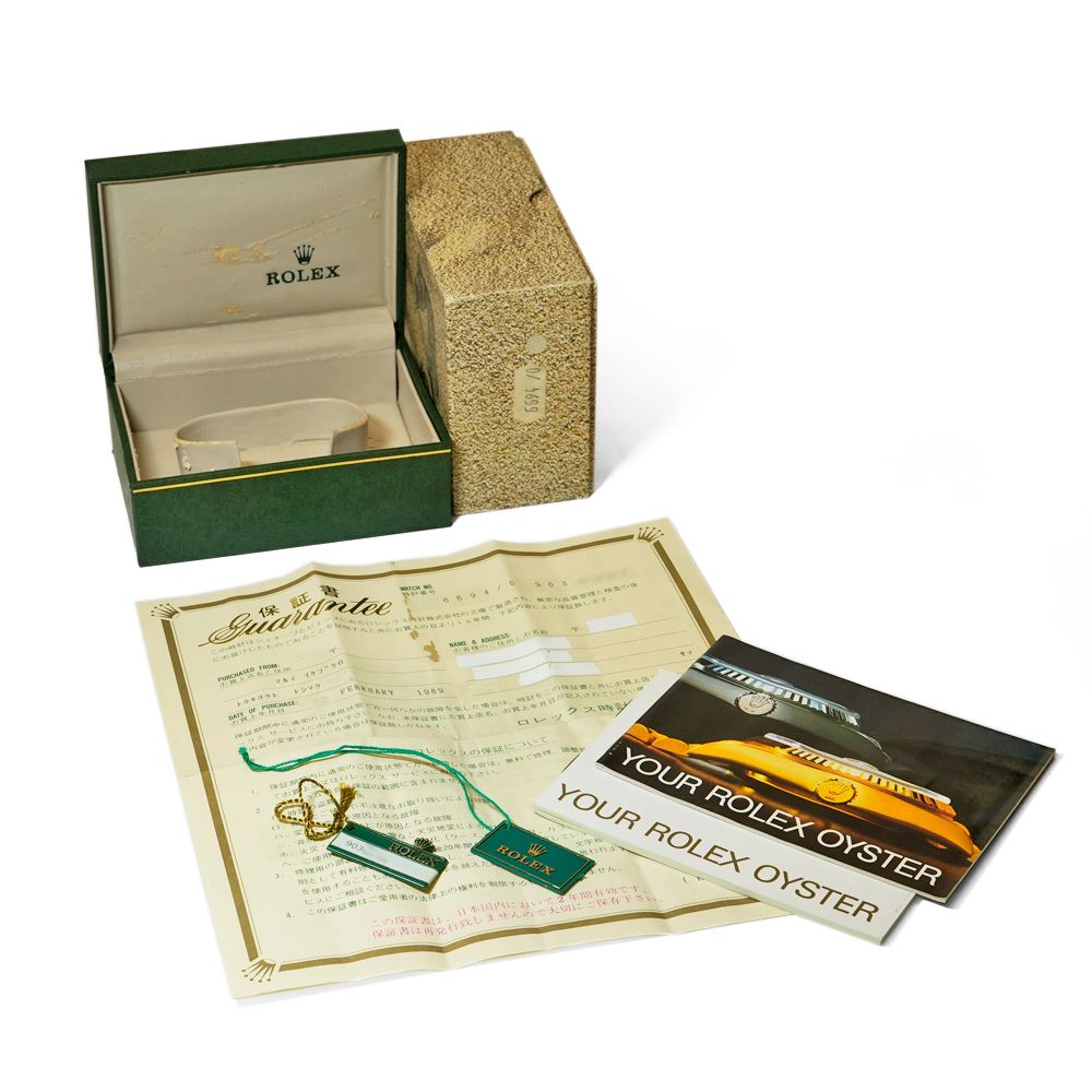 クオーク 1989年5月号 ロレックス オイスターデイト 1977年製 箱ギャラ付き Ref.6694