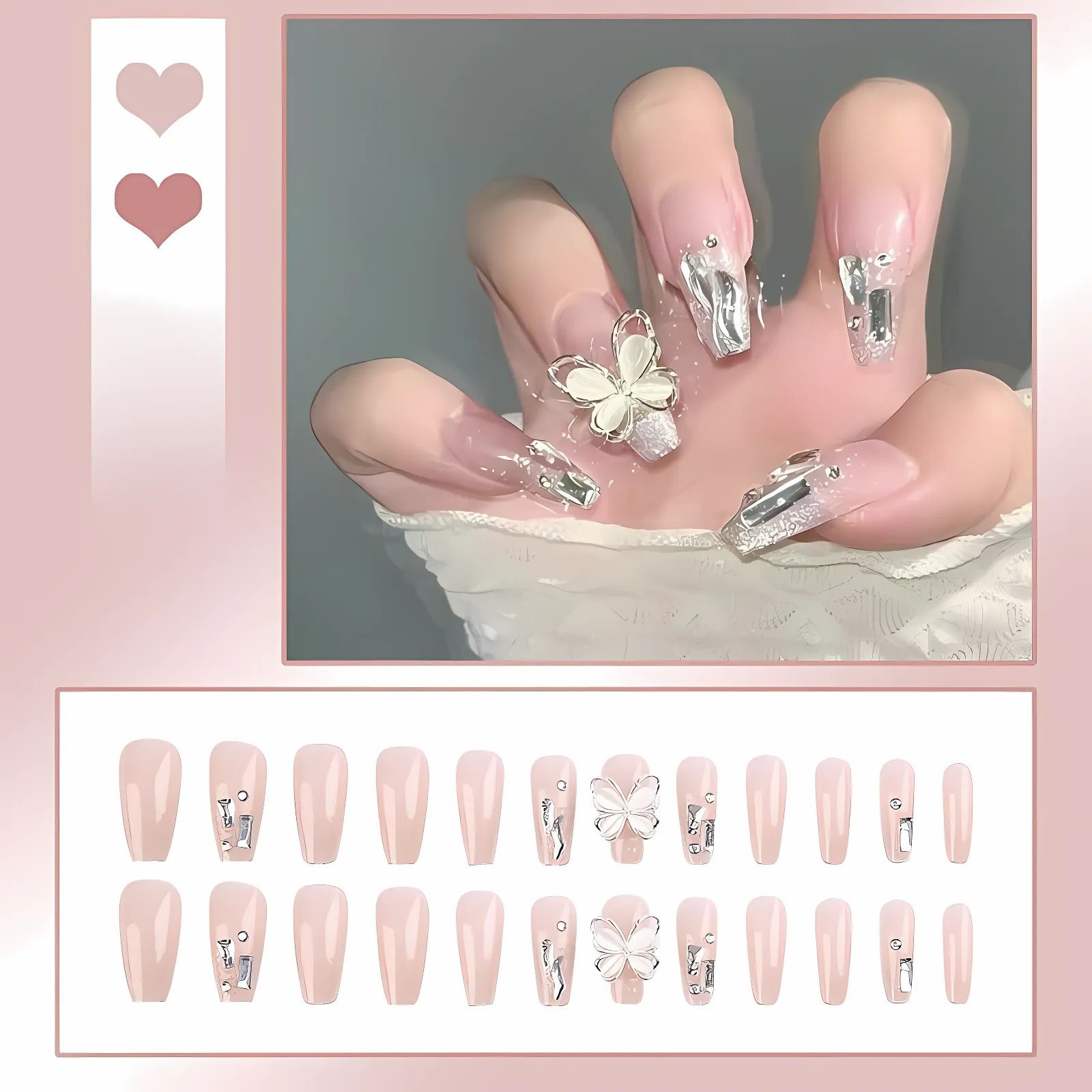 にこ¨̮⃝様専用】【らくらくメルカリ便】フルオーダーネイルチップ