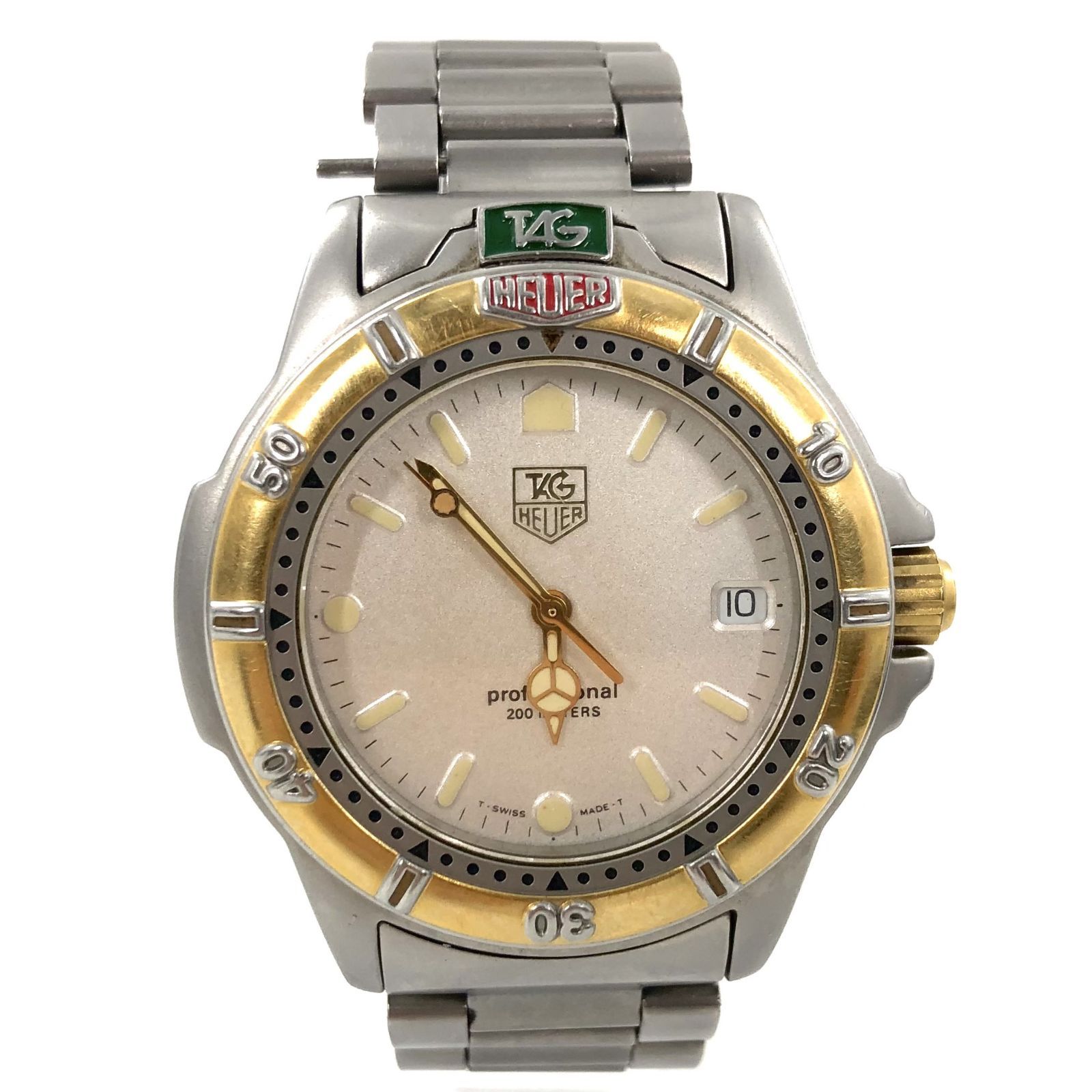 【稼動】TAG Heuer プロフェッショナル　シルバー　腕時計 稼動】TAG Heuer プロフェッショナル シルバー 腕時計