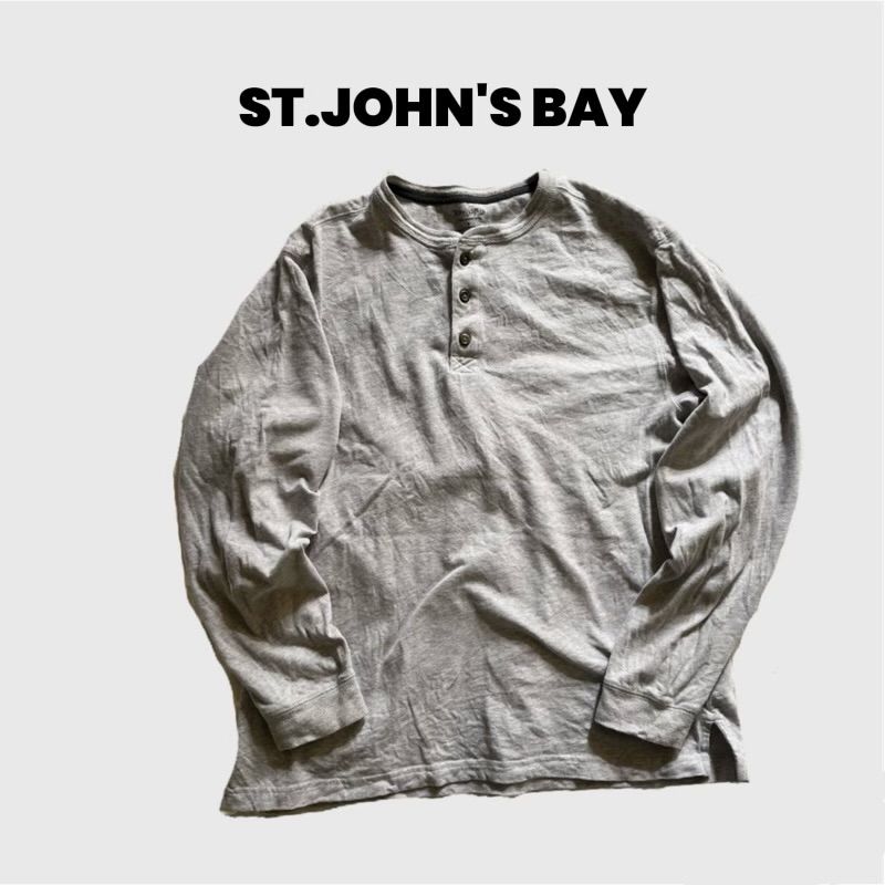 古着 ST.JOHN'S BAY セントジョンズベイ ヘンリーネックプルオーバー M