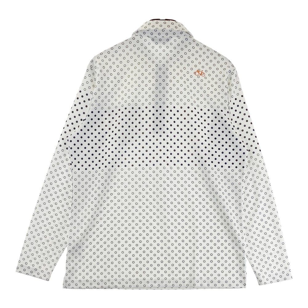 マンシングウェア] 長袖シャツ ポロシャツ 鹿の子 ドット調 吸汗速乾