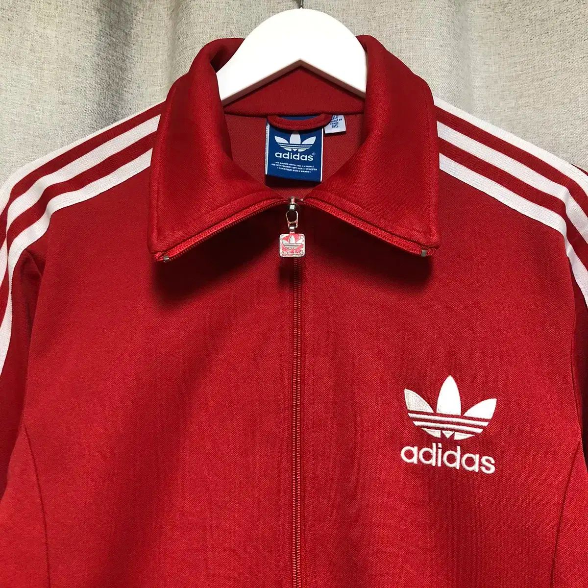 Lアディダスadidasレッド赤ヨーロッパトラックジャケットジャージ adidas アディダス ジャージ トラックジャケット レッド 赤 90s