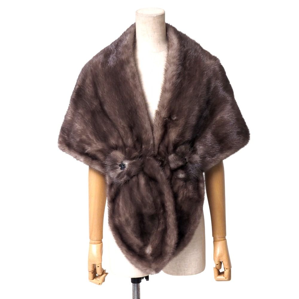 SAGA MINK サガミンク ショール ストール ブルーアイリスミンク ファー ティペット マフラー 毛皮 ブランド古着 20250924|RA6161