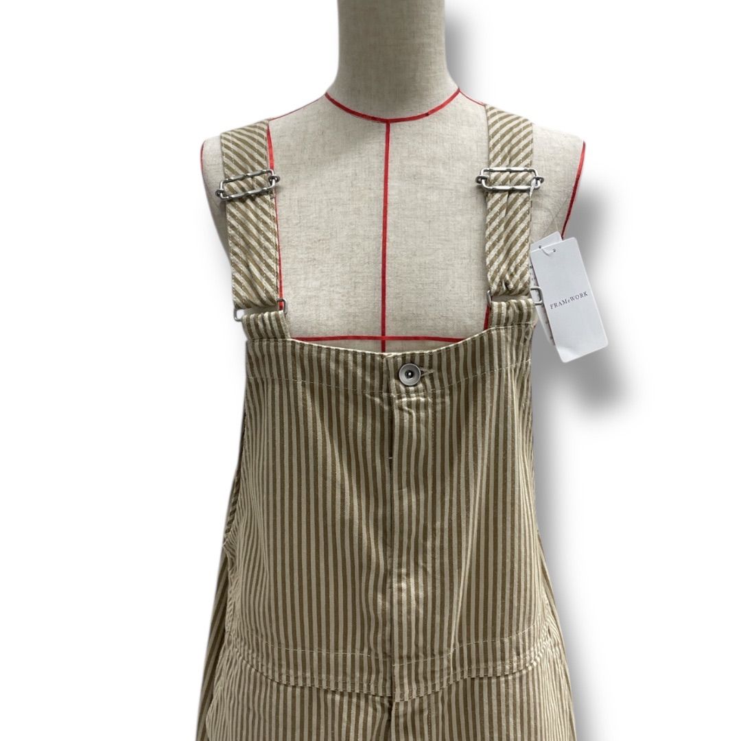 新品】フレームワーク ヒッコリーオーバーオール36