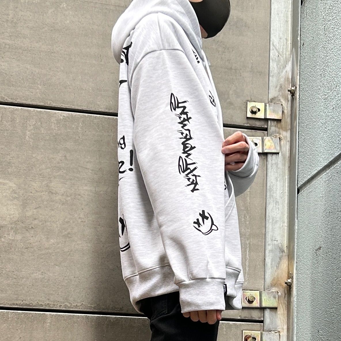 2nd ARCHIVE 総柄 MESSAGE プリント プルパーカー】セカンド