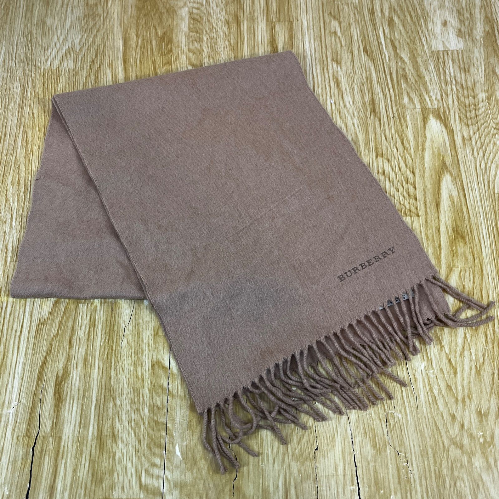 バーバリー カシミア100% マフラー (ベージュ/30✕146) - メルカリ