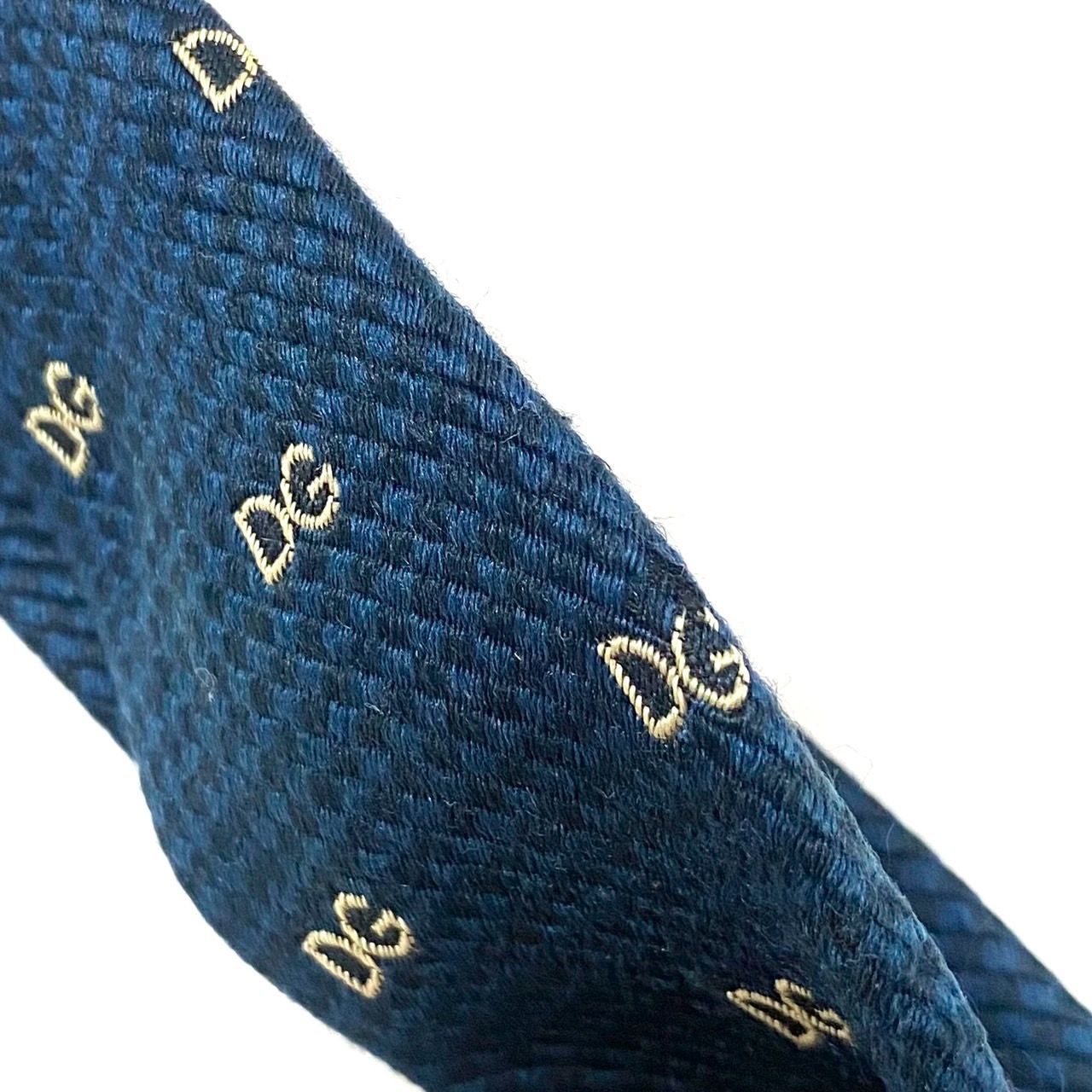 SJ3【DOLCE＆GABBANA】ネクタイ SILK/シルク 100% D&Gロゴ ピンナップ