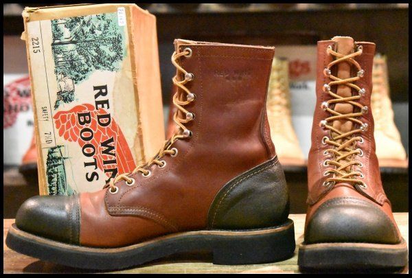 7.5D 箱付 良品 旧羽タグ ANSI75 76年刻印】レッドウィング 2215
